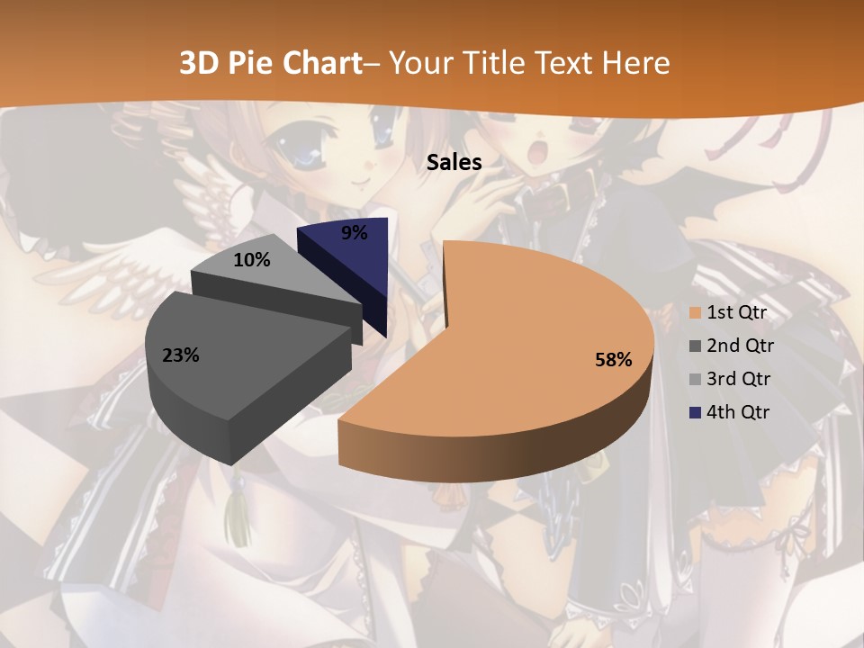 A Couple Of Anime Characters On A Checkered Floor PowerPoint Template