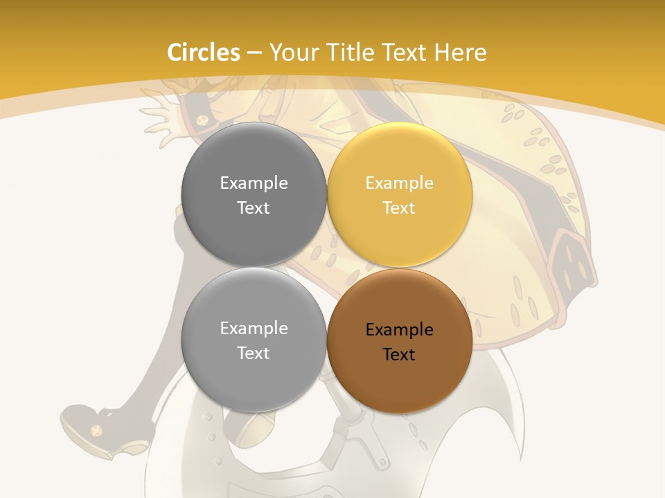 A Woman In A Yellow Dress Sitting On A Hammer PowerPoint Template