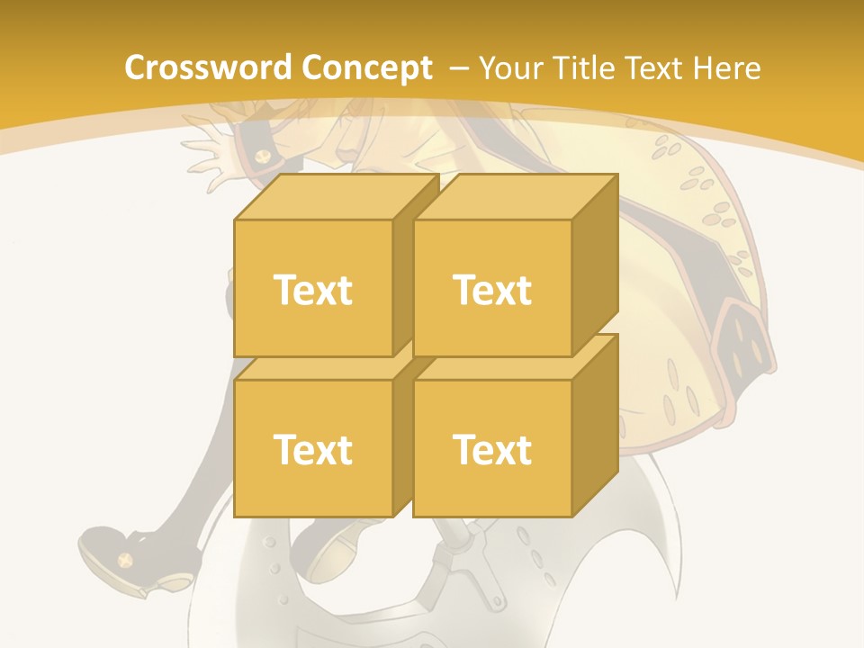 A Woman In A Yellow Dress Sitting On A Hammer PowerPoint Template