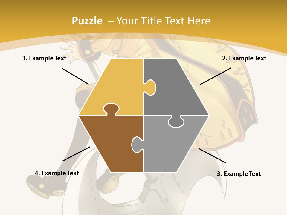 A Woman In A Yellow Dress Sitting On A Hammer PowerPoint Template