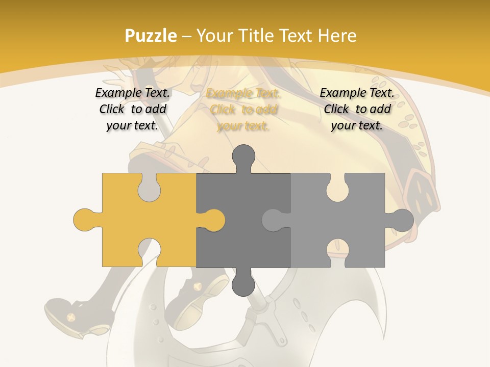 A Woman In A Yellow Dress Sitting On A Hammer PowerPoint Template