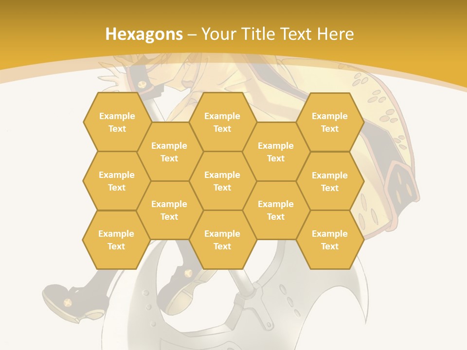 A Woman In A Yellow Dress Sitting On A Hammer PowerPoint Template