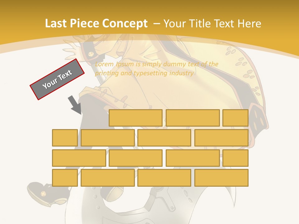 A Woman In A Yellow Dress Sitting On A Hammer PowerPoint Template