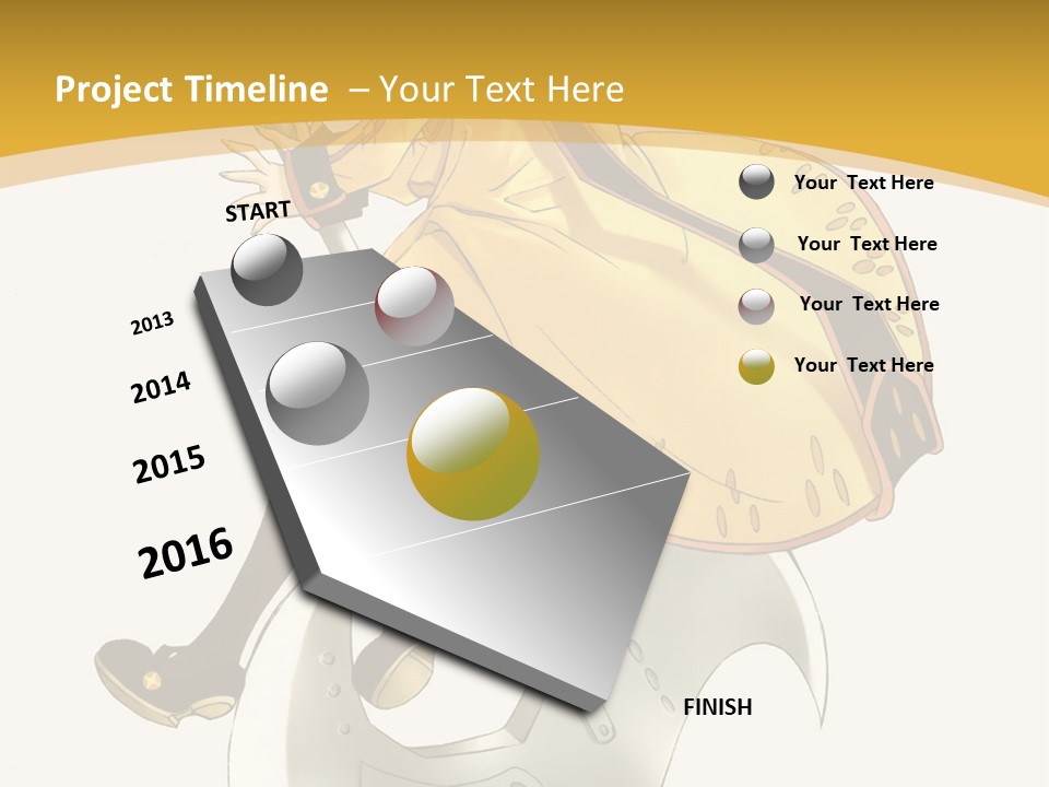 A Woman In A Yellow Dress Sitting On A Hammer PowerPoint Template