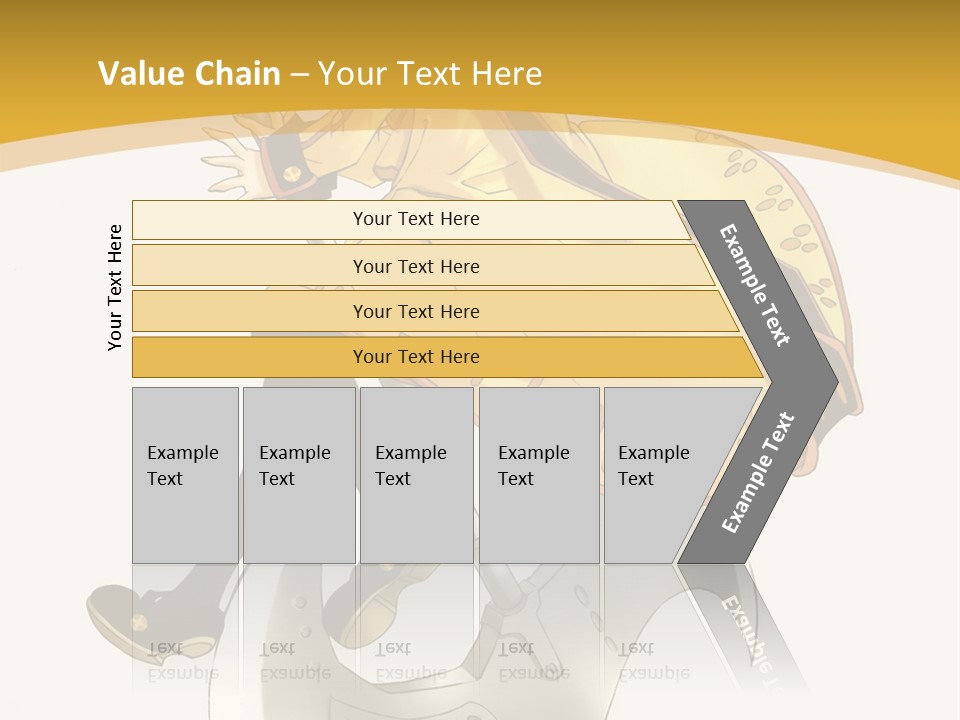 A Woman In A Yellow Dress Sitting On A Hammer PowerPoint Template