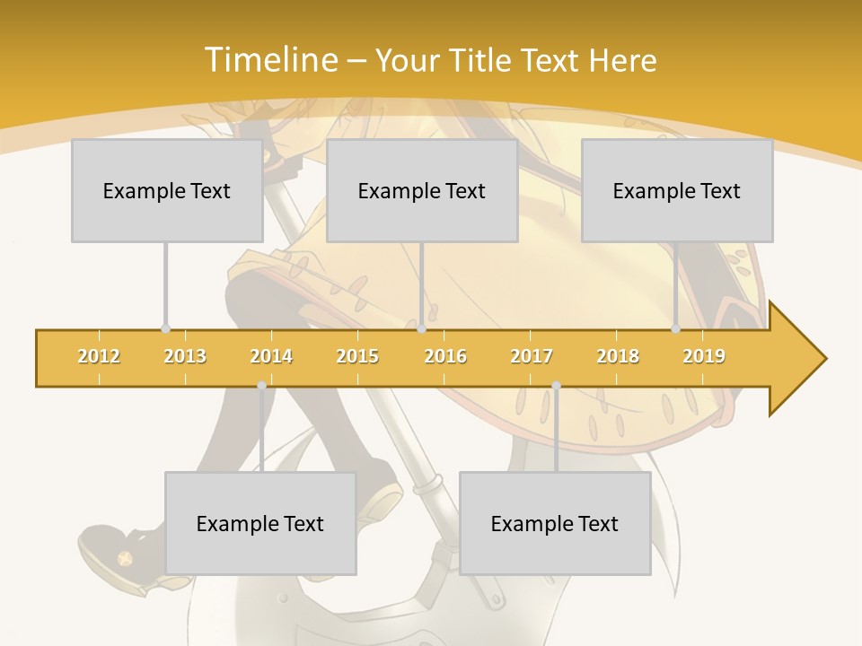 A Woman In A Yellow Dress Sitting On A Hammer PowerPoint Template