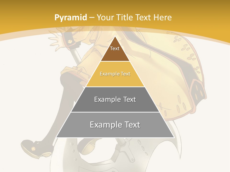 A Woman In A Yellow Dress Sitting On A Hammer PowerPoint Template