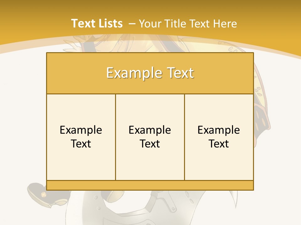 A Woman In A Yellow Dress Sitting On A Hammer PowerPoint Template