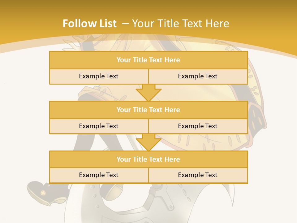 A Woman In A Yellow Dress Sitting On A Hammer PowerPoint Template