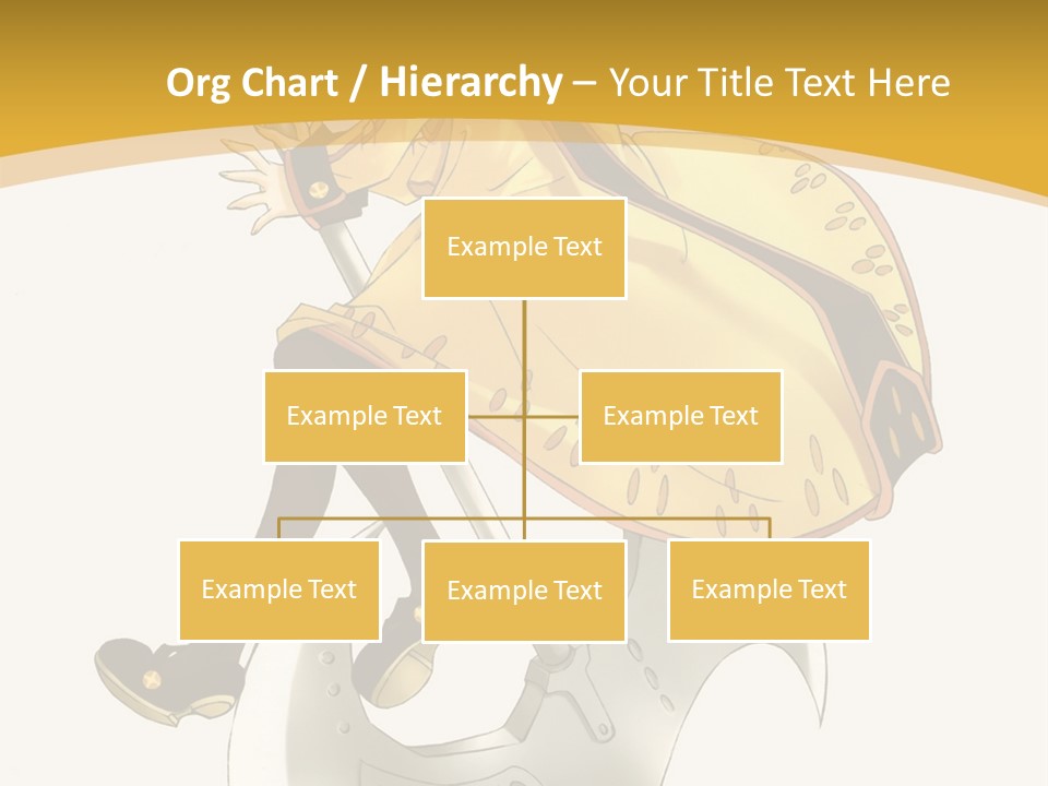 A Woman In A Yellow Dress Sitting On A Hammer PowerPoint Template