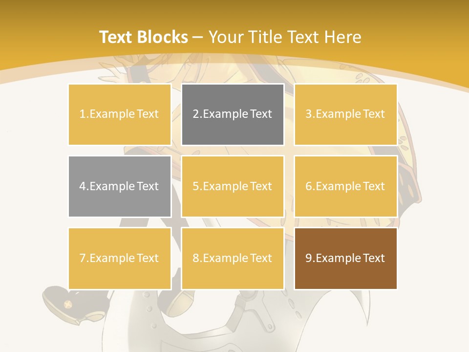 A Woman In A Yellow Dress Sitting On A Hammer PowerPoint Template