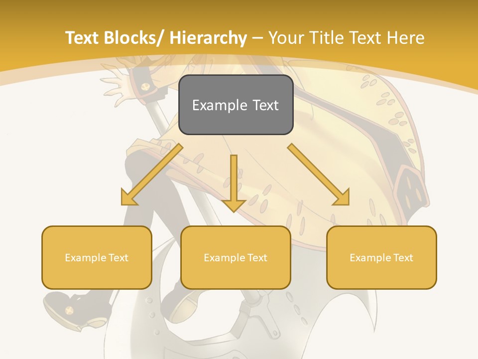 A Woman In A Yellow Dress Sitting On A Hammer PowerPoint Template