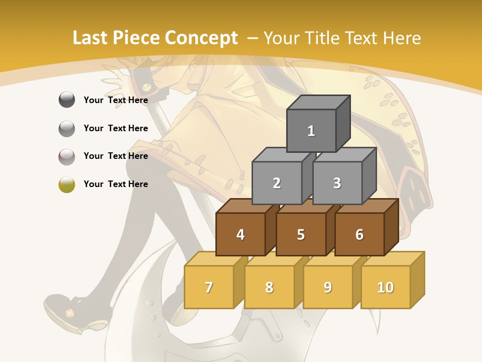 A Woman In A Yellow Dress Sitting On A Hammer PowerPoint Template