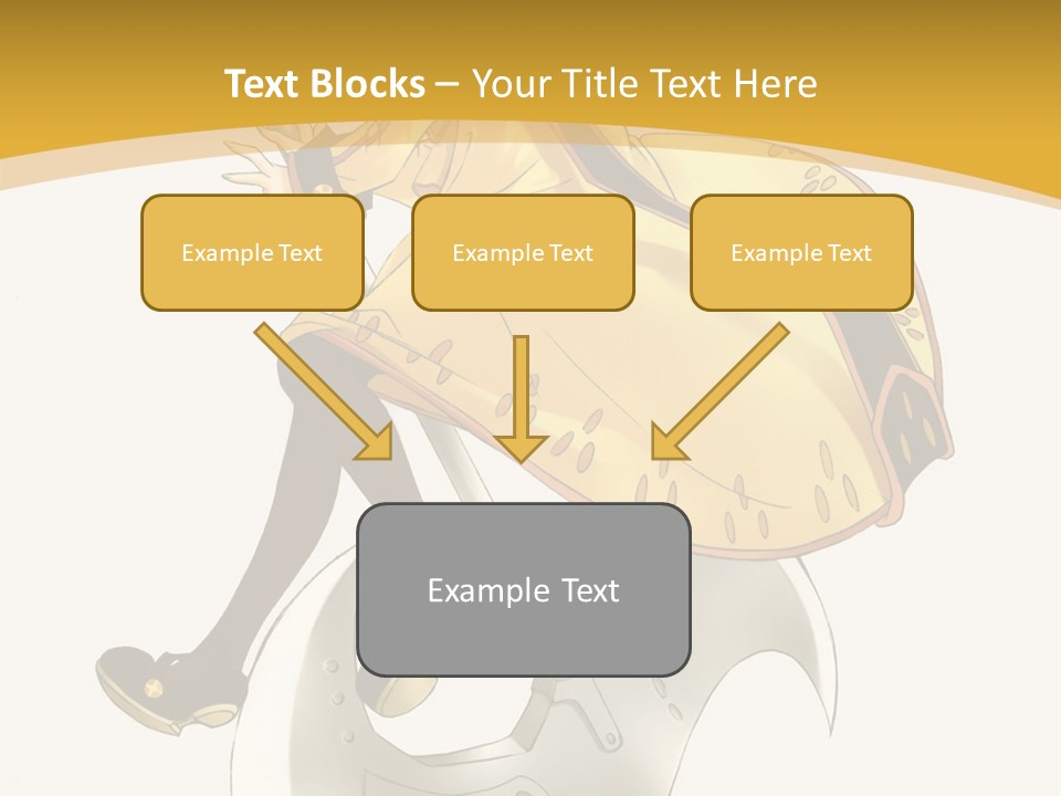 A Woman In A Yellow Dress Sitting On A Hammer PowerPoint Template