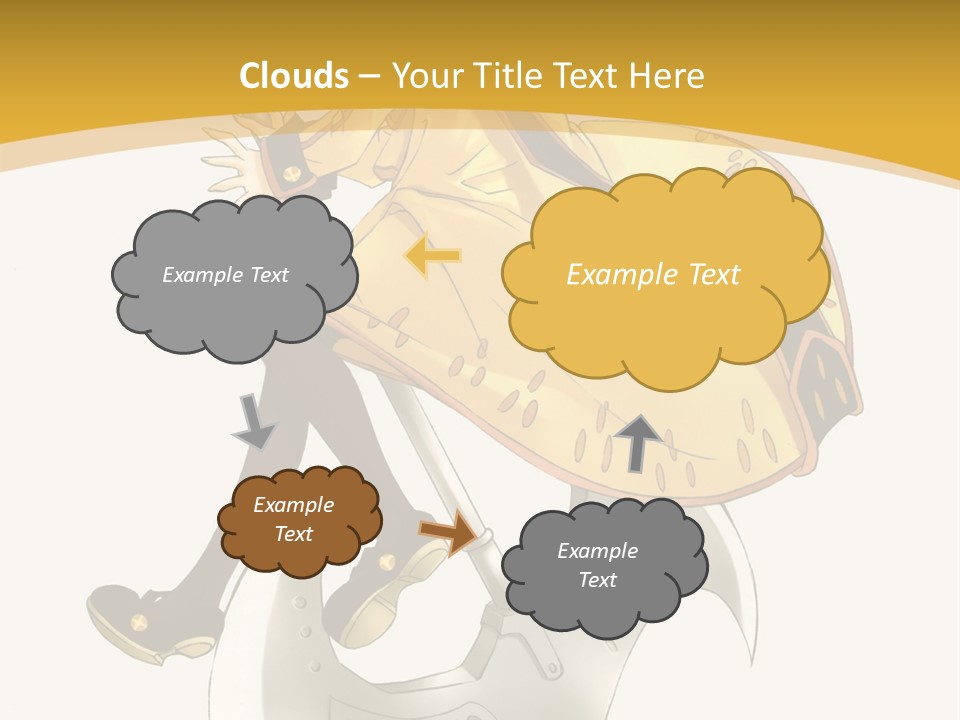 A Woman In A Yellow Dress Sitting On A Hammer PowerPoint Template