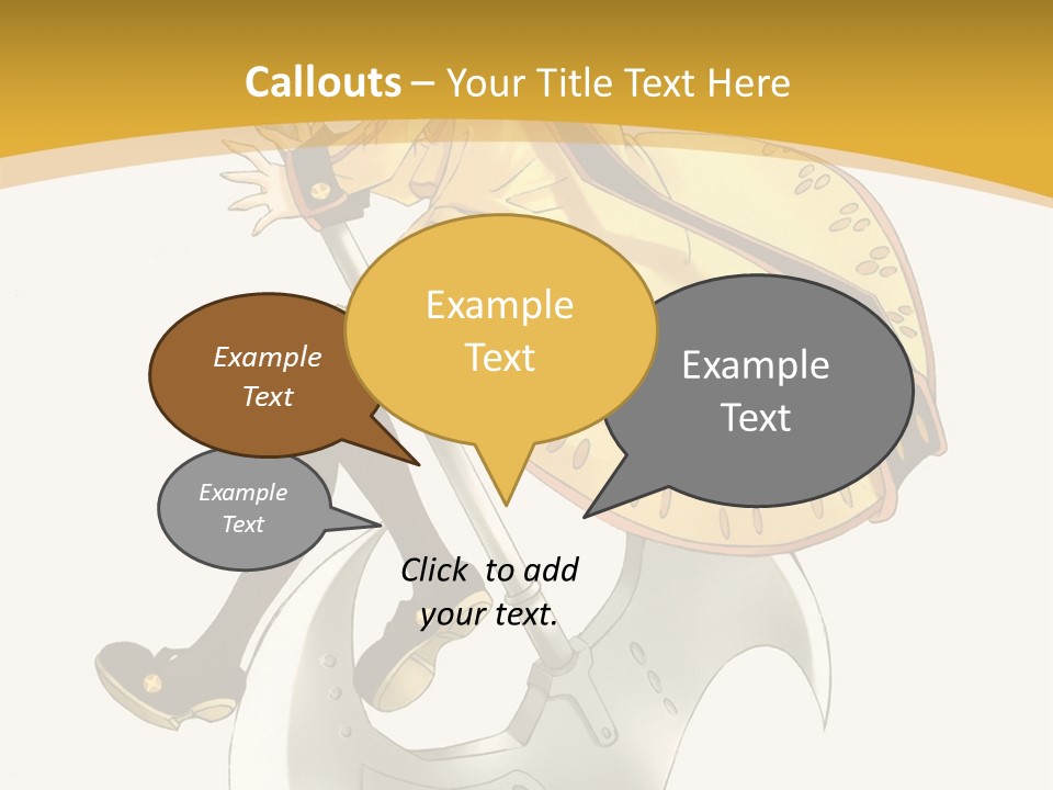 A Woman In A Yellow Dress Sitting On A Hammer PowerPoint Template