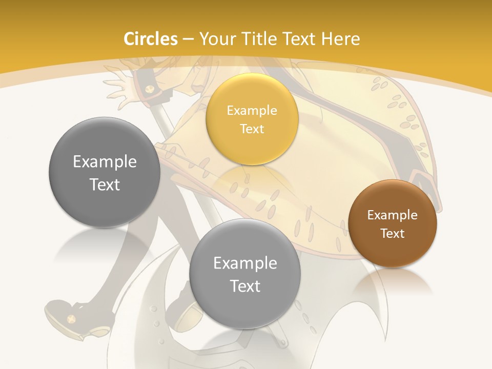 A Woman In A Yellow Dress Sitting On A Hammer PowerPoint Template