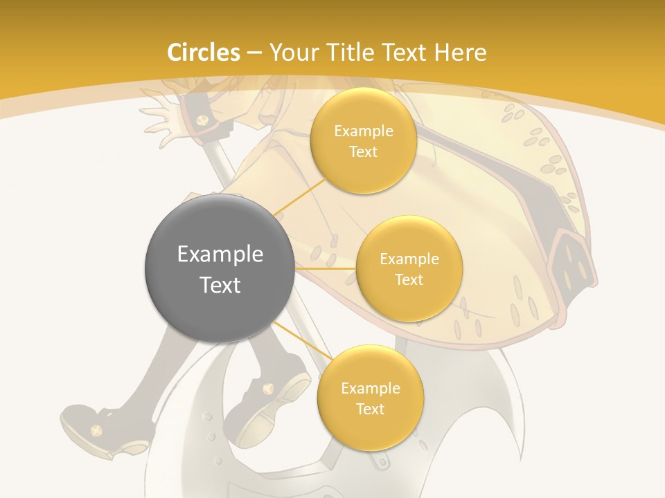 A Woman In A Yellow Dress Sitting On A Hammer PowerPoint Template