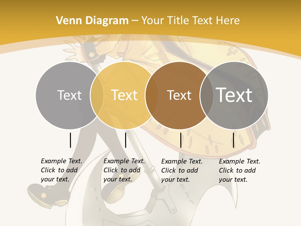 A Woman In A Yellow Dress Sitting On A Hammer PowerPoint Template