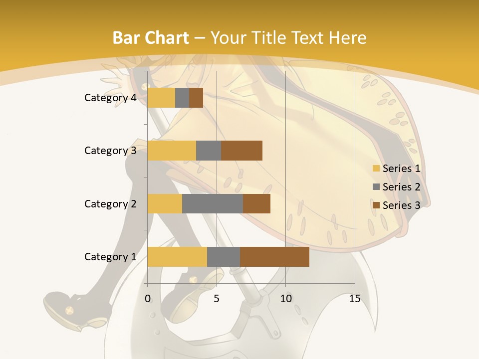 A Woman In A Yellow Dress Sitting On A Hammer PowerPoint Template