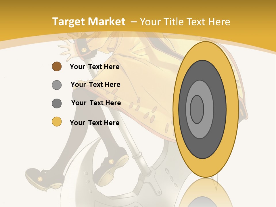 A Woman In A Yellow Dress Sitting On A Hammer PowerPoint Template