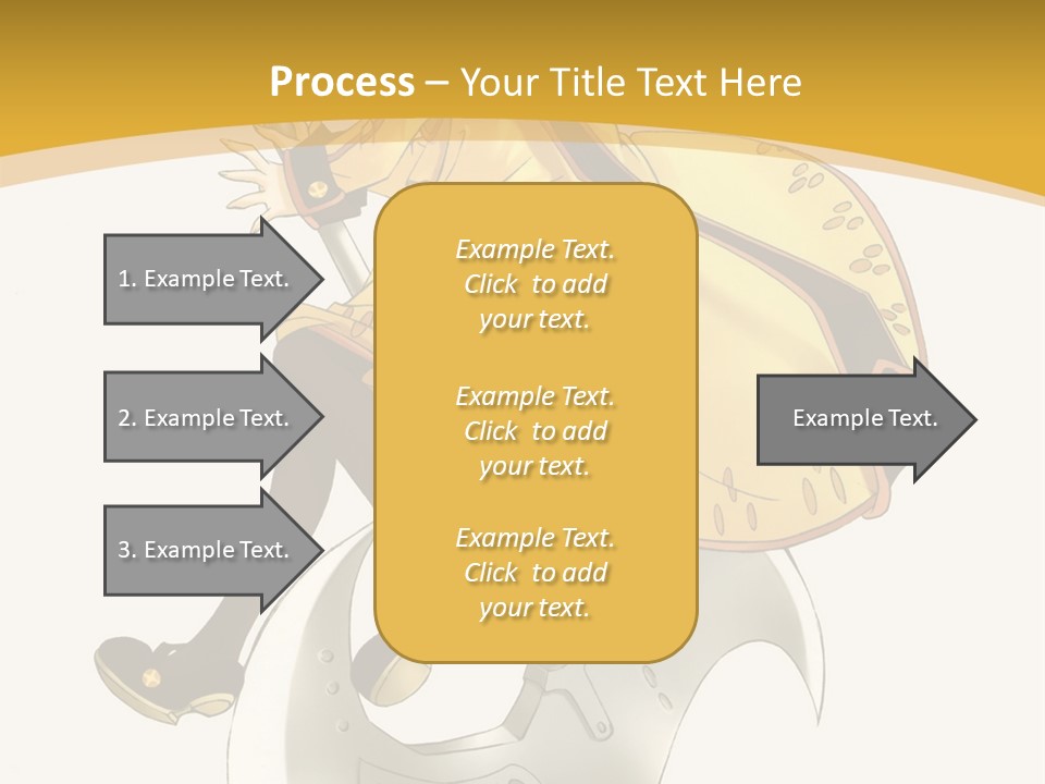 A Woman In A Yellow Dress Sitting On A Hammer PowerPoint Template