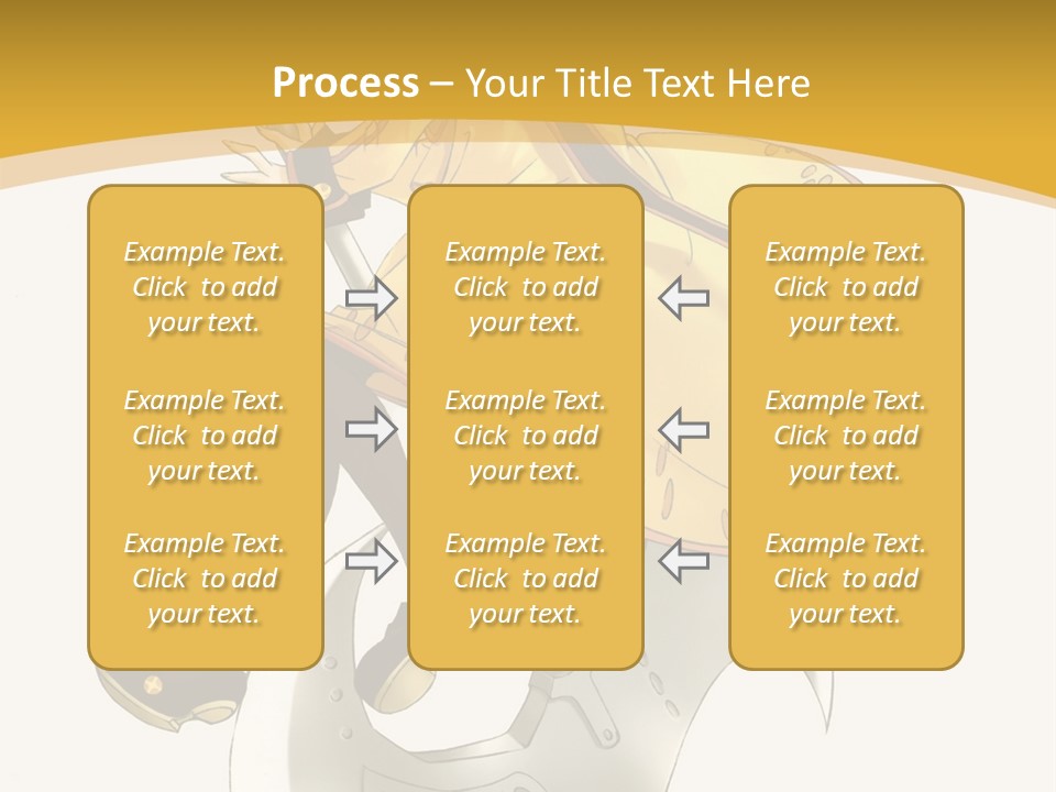 A Woman In A Yellow Dress Sitting On A Hammer PowerPoint Template