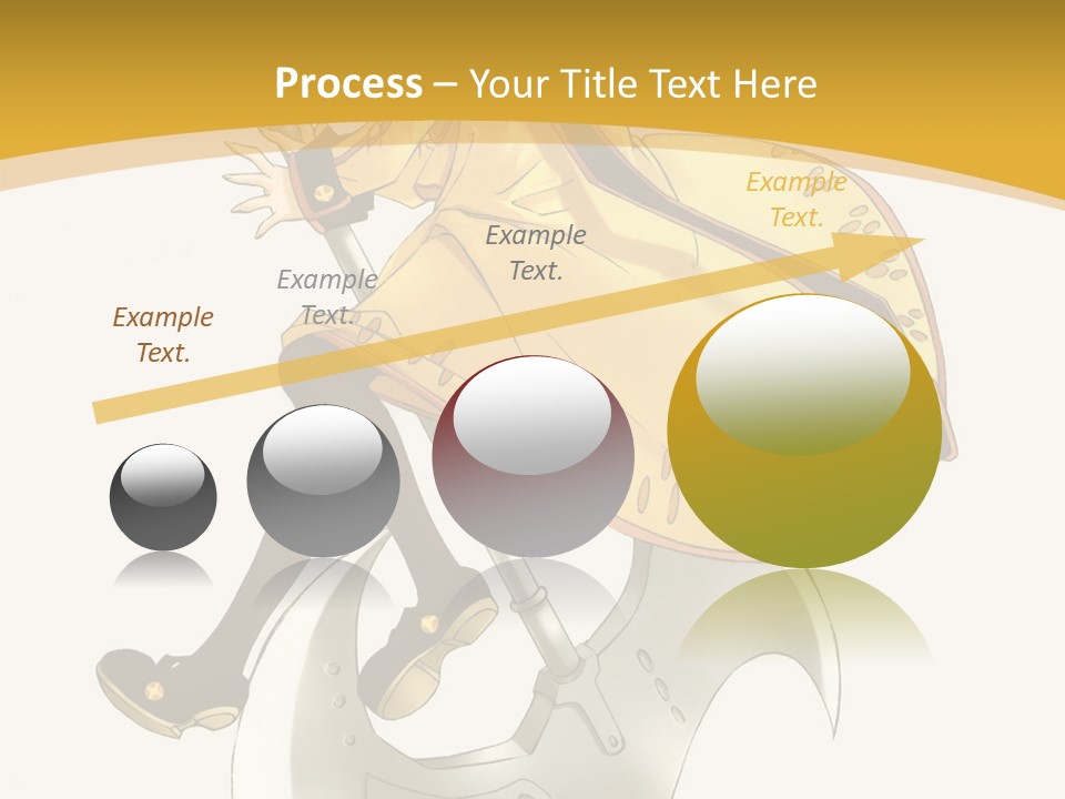 A Woman In A Yellow Dress Sitting On A Hammer PowerPoint Template