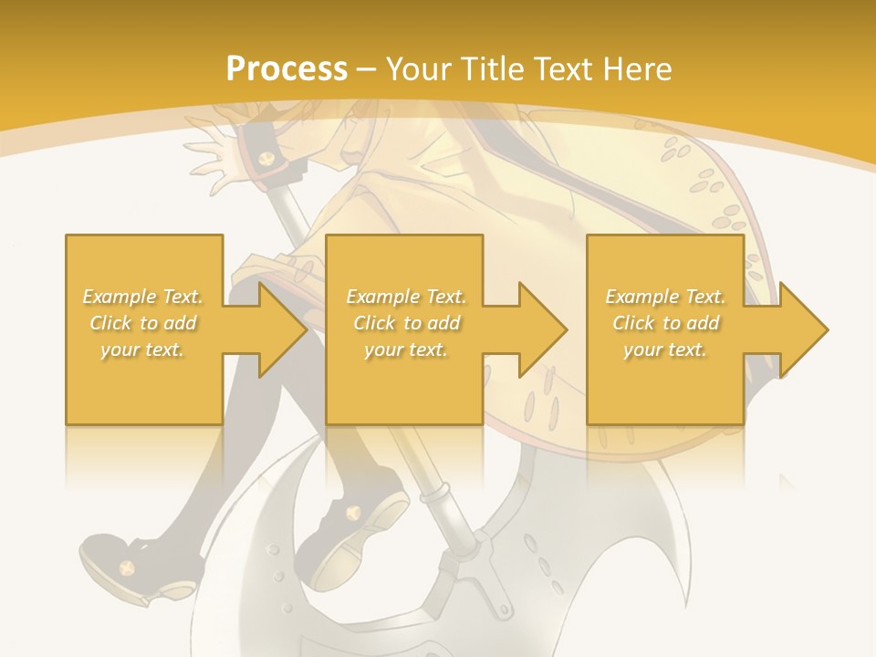 A Woman In A Yellow Dress Sitting On A Hammer PowerPoint Template