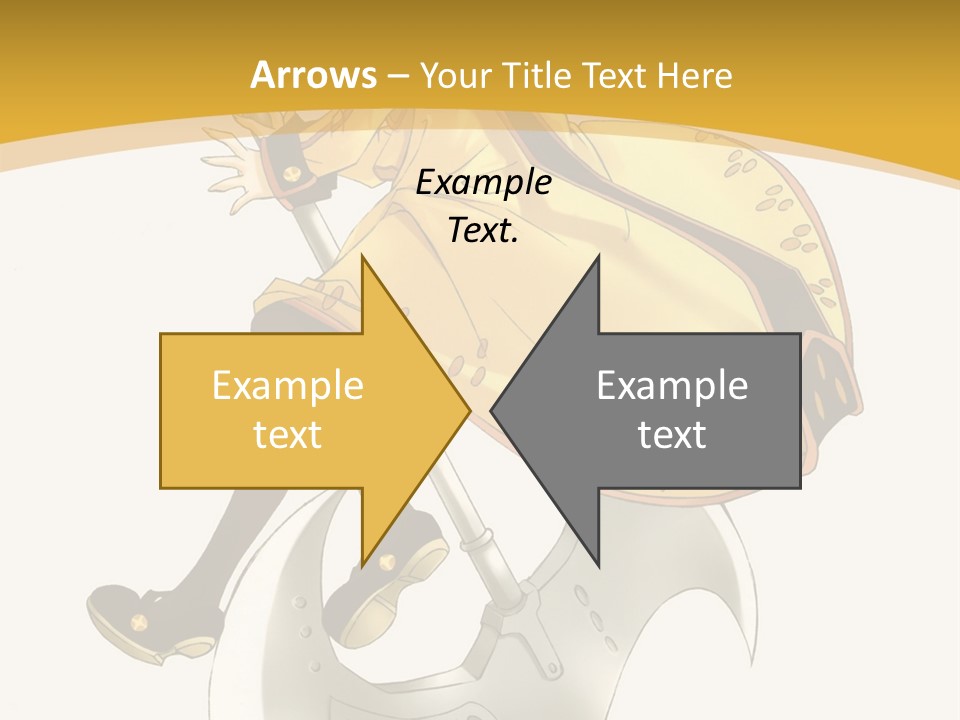 A Woman In A Yellow Dress Sitting On A Hammer PowerPoint Template