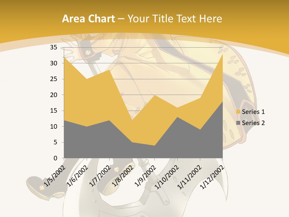 A Woman In A Yellow Dress Sitting On A Hammer PowerPoint Template