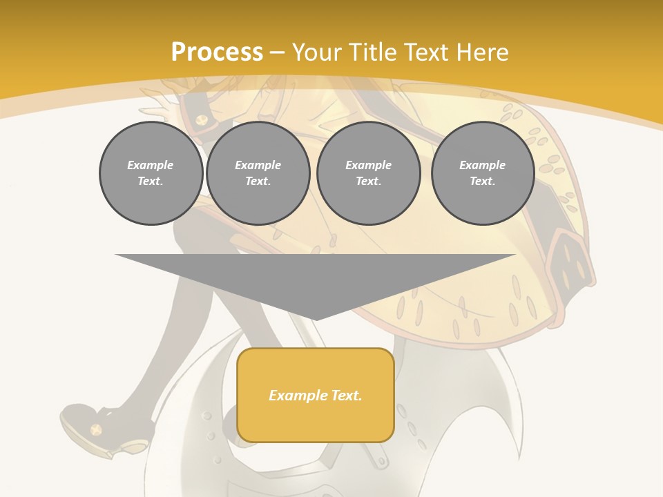 A Woman In A Yellow Dress Sitting On A Hammer PowerPoint Template