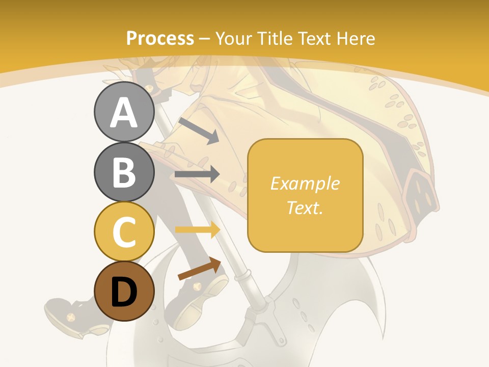 A Woman In A Yellow Dress Sitting On A Hammer PowerPoint Template
