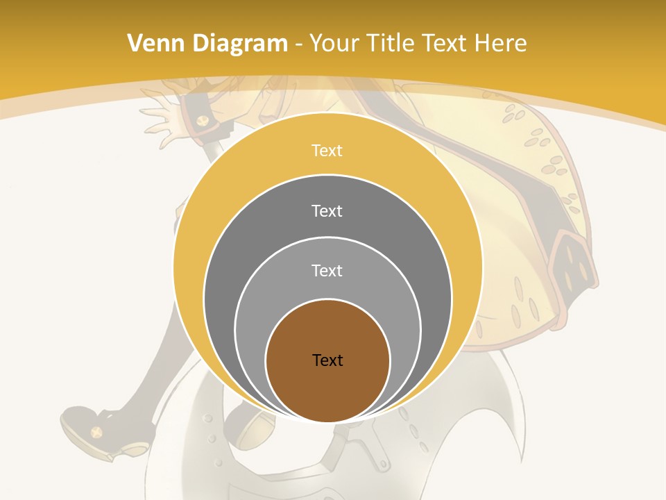 A Woman In A Yellow Dress Sitting On A Hammer PowerPoint Template