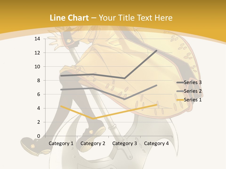 A Woman In A Yellow Dress Sitting On A Hammer PowerPoint Template
