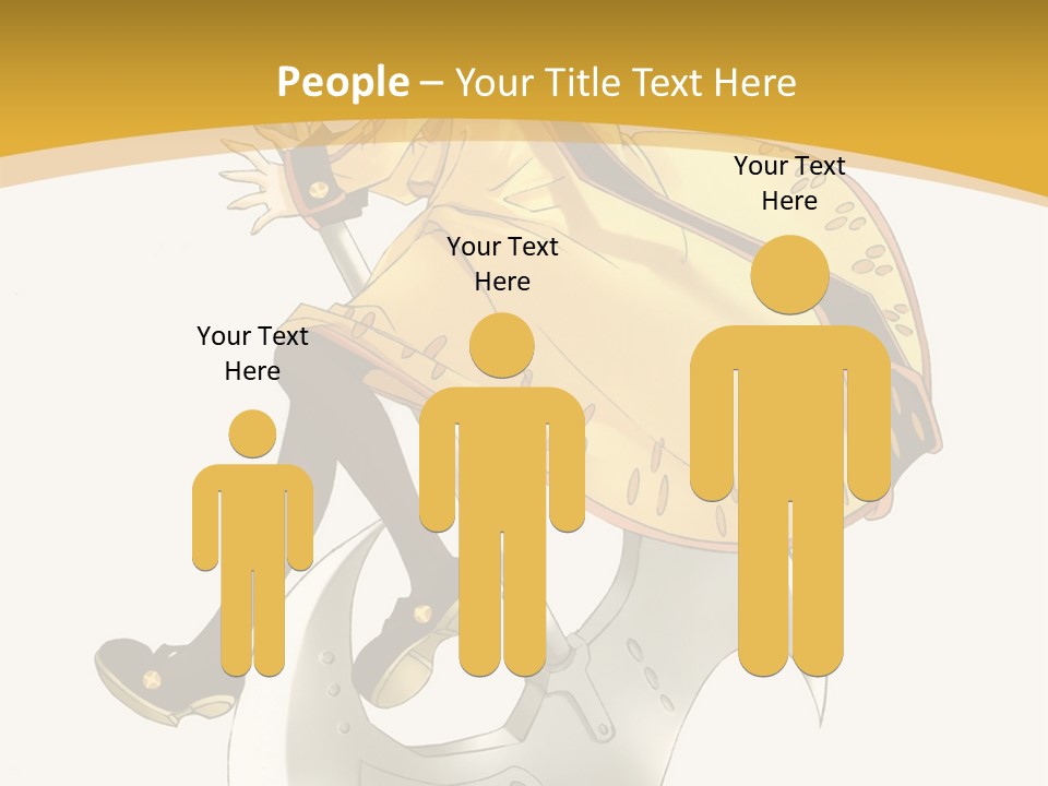 A Woman In A Yellow Dress Sitting On A Hammer PowerPoint Template