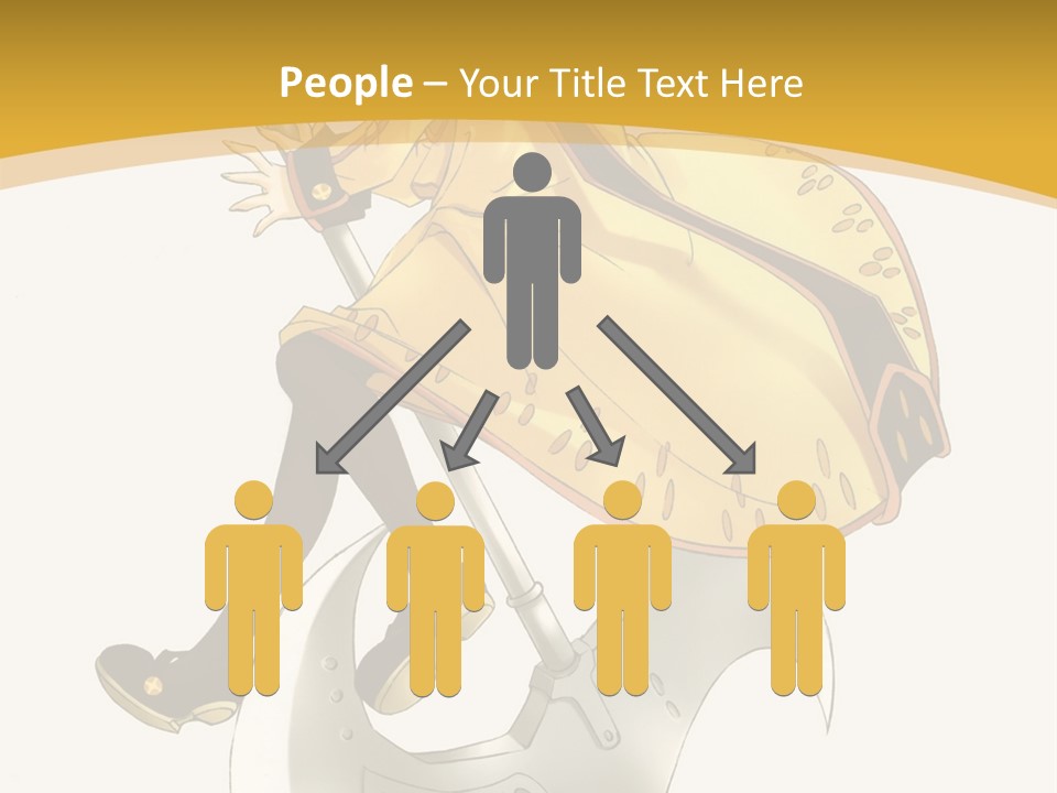 A Woman In A Yellow Dress Sitting On A Hammer PowerPoint Template