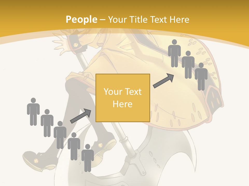 A Woman In A Yellow Dress Sitting On A Hammer PowerPoint Template