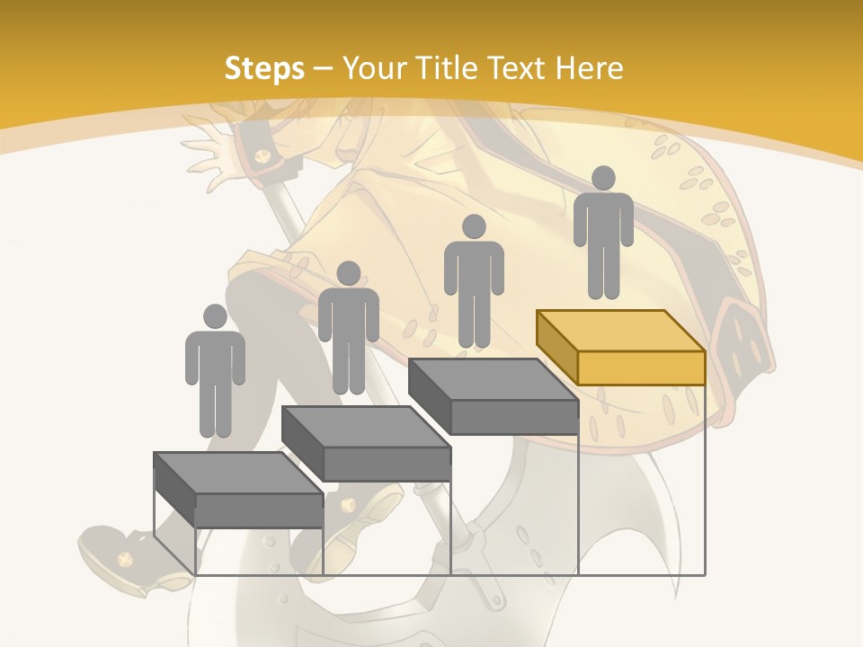 A Woman In A Yellow Dress Sitting On A Hammer PowerPoint Template