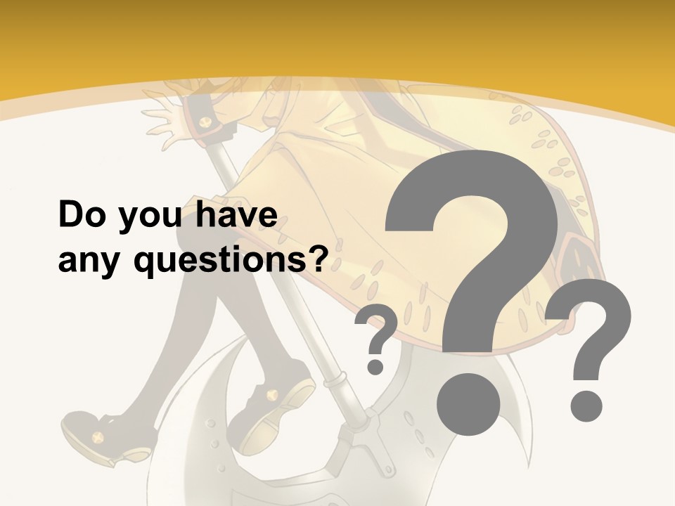 A Woman In A Yellow Dress Sitting On A Hammer PowerPoint Template