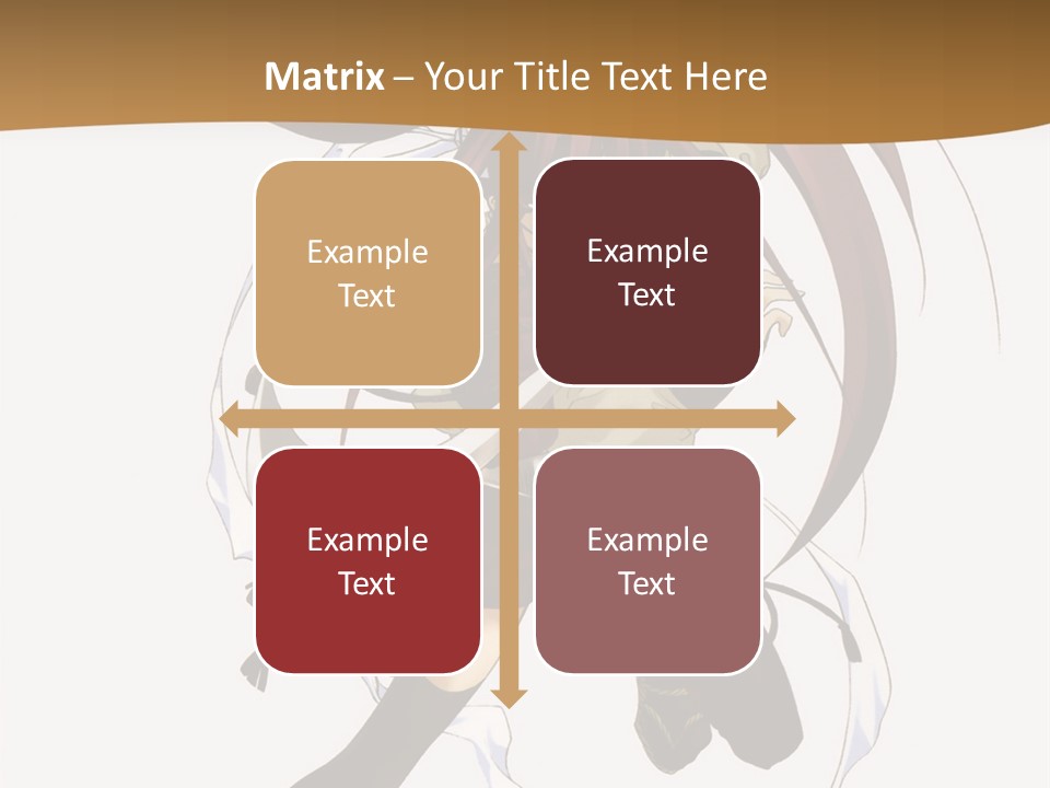 A Girl With Long Hair Is Running With A Sword PowerPoint Template