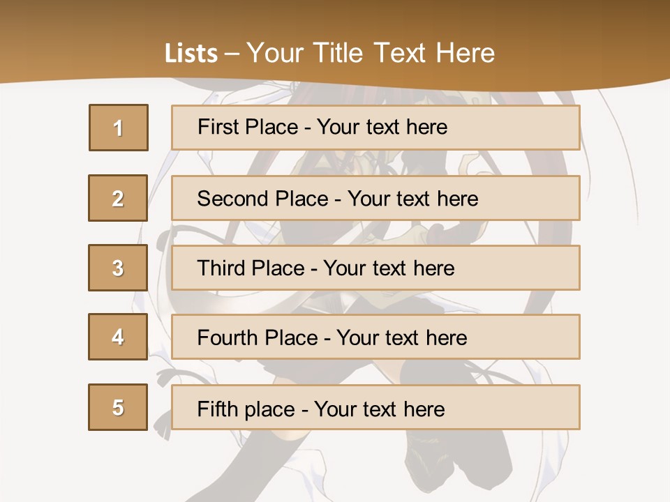 A Girl With Long Hair Is Running With A Sword PowerPoint Template