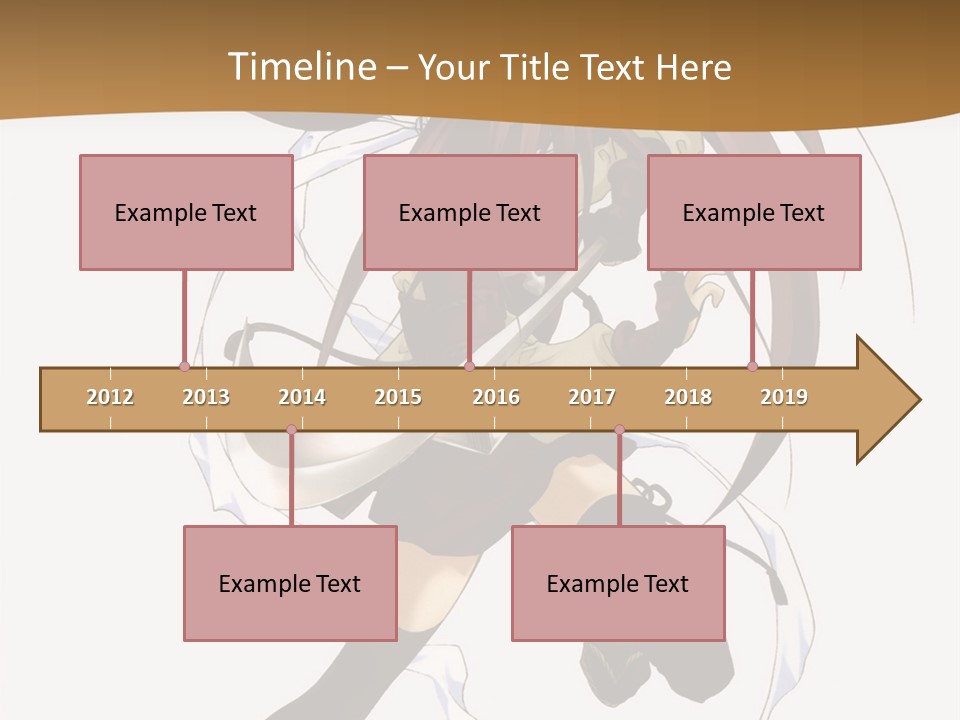 A Girl With Long Hair Is Running With A Sword PowerPoint Template