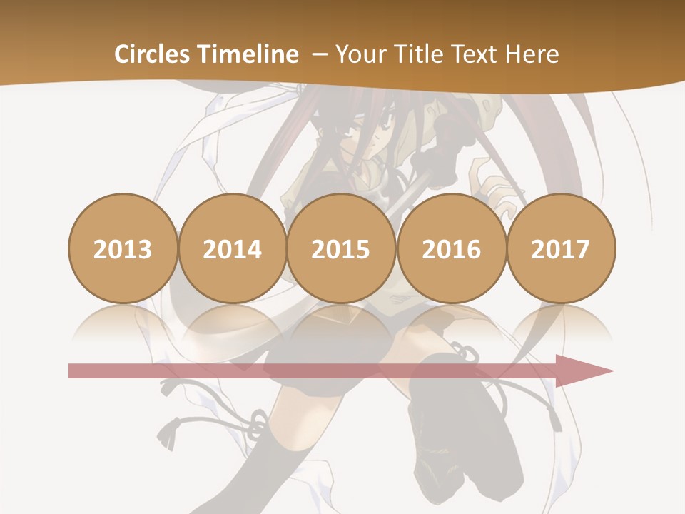 A Girl With Long Hair Is Running With A Sword PowerPoint Template