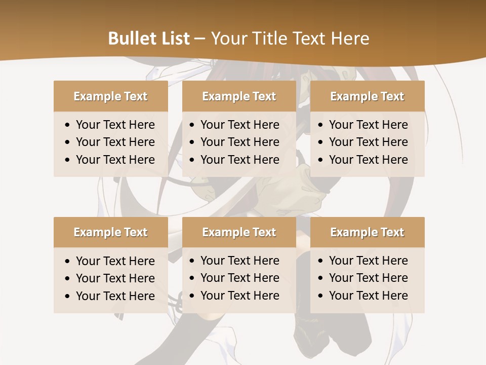 A Girl With Long Hair Is Running With A Sword PowerPoint Template