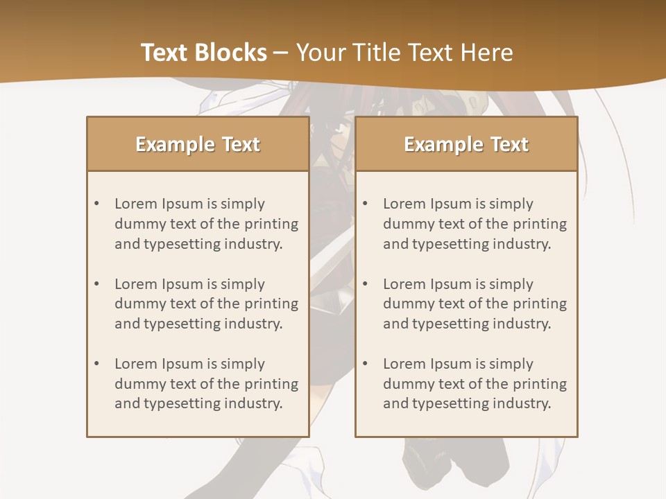 A Girl With Long Hair Is Running With A Sword PowerPoint Template