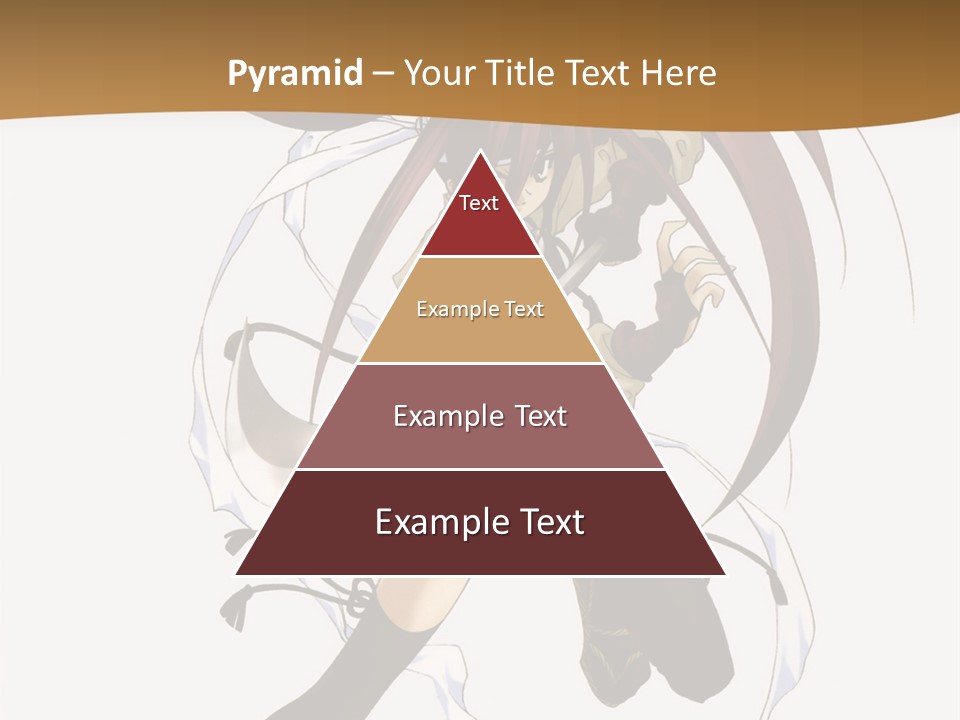 A Girl With Long Hair Is Running With A Sword PowerPoint Template