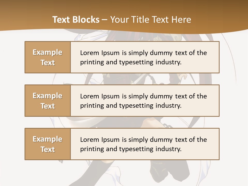 A Girl With Long Hair Is Running With A Sword PowerPoint Template