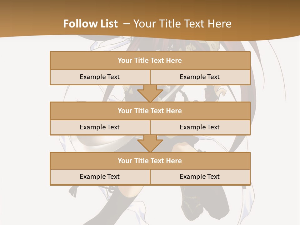 A Girl With Long Hair Is Running With A Sword PowerPoint Template