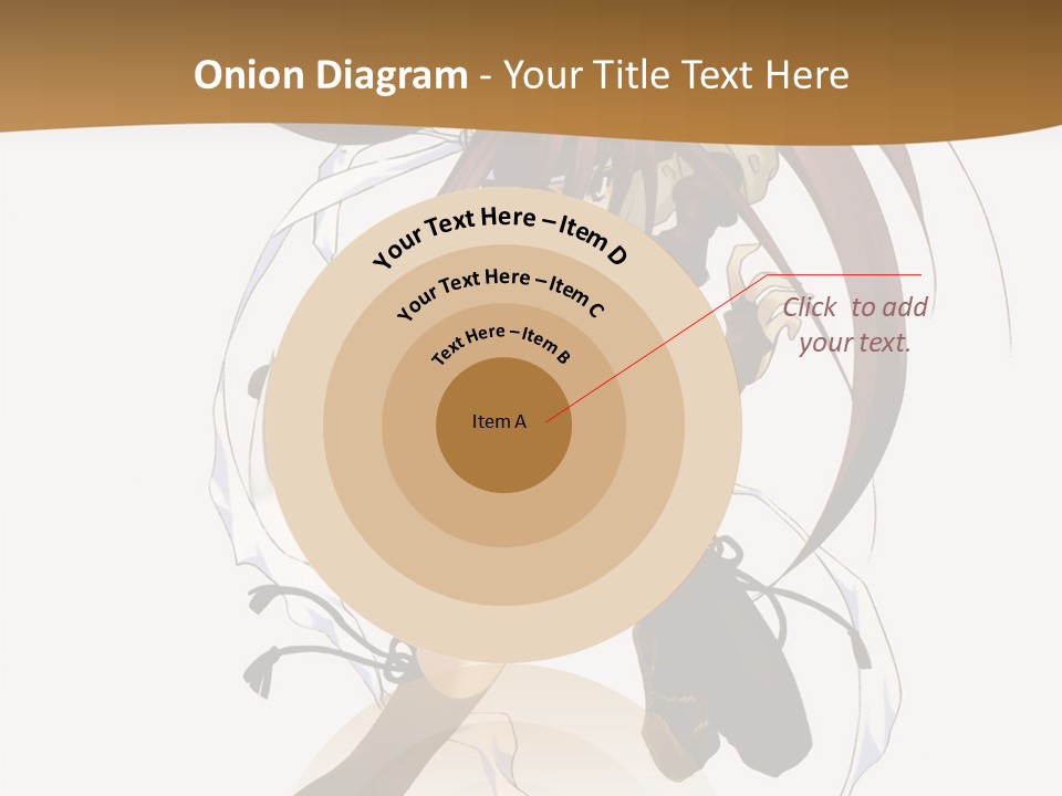 A Girl With Long Hair Is Running With A Sword PowerPoint Template